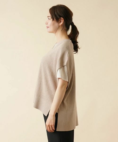 Leilian PLUS HOUSE / レリアンプラスハウス テーラードジャケット | Vネックニットベスト【my Perfect wardrobe】 | 詳細5