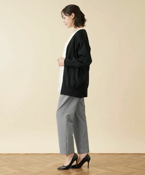 Leilian PLUS HOUSE / レリアンプラスハウス カーディガン・ボレロ | 配色Vネックニットカーディガン【my perfect wardrobe】 | 詳細2