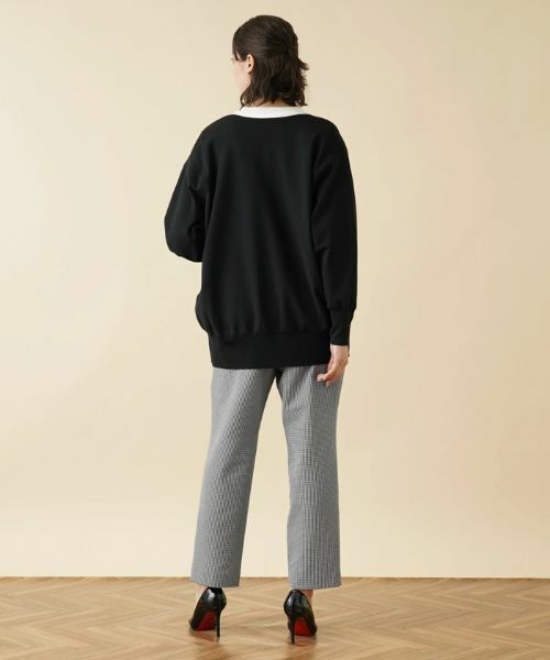 Leilian PLUS HOUSE / レリアンプラスハウス カーディガン・ボレロ | 配色Vネックニットカーディガン【my perfect wardrobe】 | 詳細3