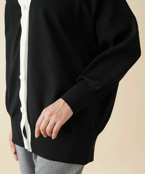 Leilian PLUS HOUSE / レリアンプラスハウス カーディガン・ボレロ | 配色Vネックニットカーディガン【my perfect wardrobe】 | 詳細9