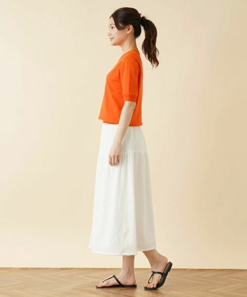 Leilian PLUS HOUSE / レリアンプラスハウス ニット・セーター | クルーネック半袖ニット | 詳細2