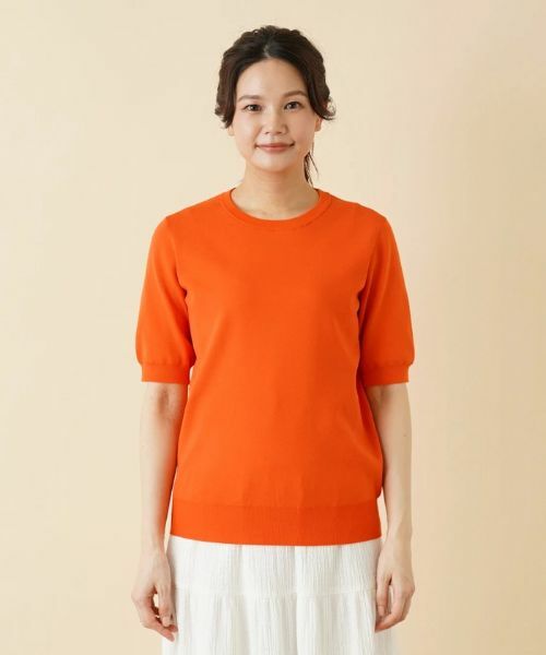 Leilian PLUS HOUSE / レリアンプラスハウス ニット・セーター | クルーネック半袖ニット | 詳細4