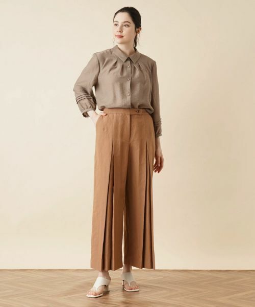 Leilian PLUS HOUSE / レリアンプラスハウス その他パンツ | ストライプ柄ワイドパンツ【Leilian：EZUMI】 | 詳細10