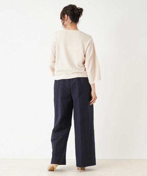 Leilian PLUS HOUSE / レリアンプラスハウス その他パンツ | ストライプ柄ワイドパンツ【Leilian：EZUMI】 | 詳細3