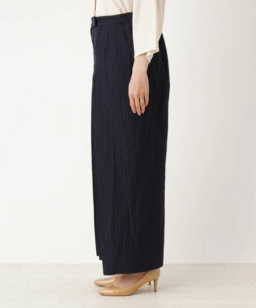 Leilian PLUS HOUSE / レリアンプラスハウス その他パンツ | ストライプ柄ワイドパンツ【Leilian：EZUMI】 | 詳細5