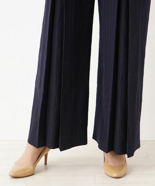 Leilian PLUS HOUSE / レリアンプラスハウス その他パンツ | ストライプ柄ワイドパンツ【Leilian：EZUMI】 | 詳細8