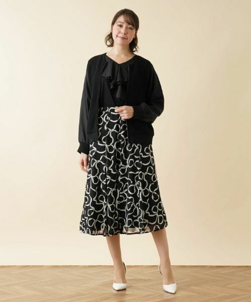 Leilian PLUS HOUSE / レリアンプラスハウス その他アウター | 異素材切替ノーカラージャケット | 詳細12