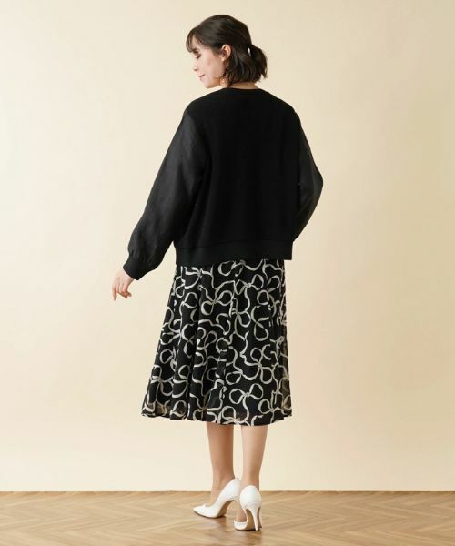 Leilian PLUS HOUSE / レリアンプラスハウス その他アウター | 異素材切替ノーカラージャケット | 詳細14