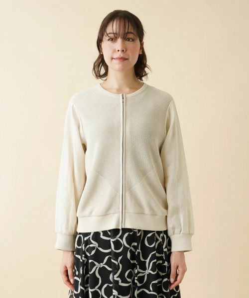 Leilian PLUS HOUSE / レリアンプラスハウス その他アウター | 異素材切替ノーカラージャケット | 詳細4