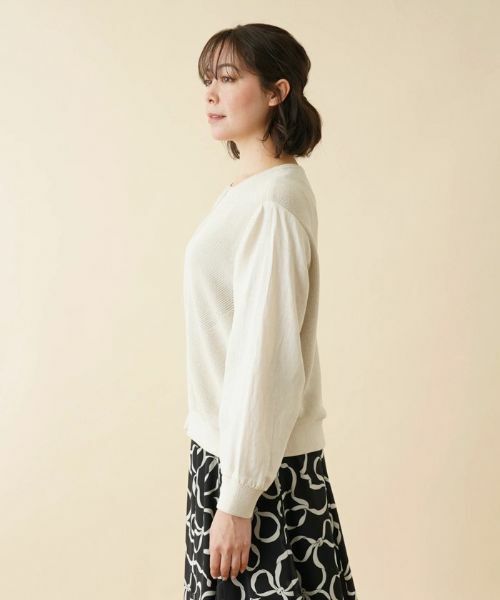 Leilian PLUS HOUSE / レリアンプラスハウス その他アウター | 異素材切替ノーカラージャケット | 詳細5