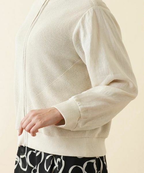 Leilian PLUS HOUSE / レリアンプラスハウス その他アウター | 異素材切替ノーカラージャケット | 詳細9