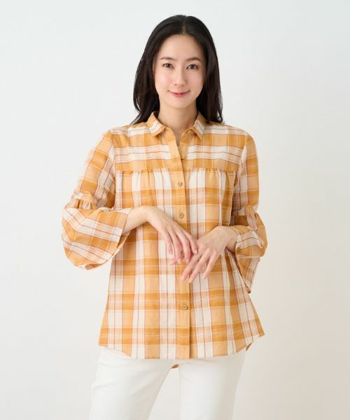 Leilian PLUS HOUSE / レリアンプラスハウス シャツ・ブラウス | チェックチュニックブラウス | 詳細7