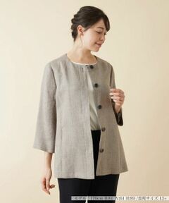 Leilian PLUS HOUSE / レリアンプラスハウス テーラードジャケット | ノーカラージャケット【ROCHAS Premiere】