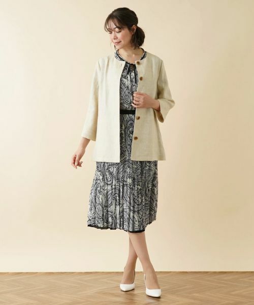 Leilian PLUS HOUSE / レリアンプラスハウス テーラードジャケット | ノーカラージャケット【ROCHAS Premiere】 | 詳細12