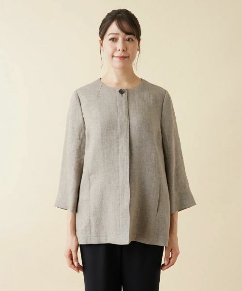 Leilian PLUS HOUSE / レリアンプラスハウス テーラードジャケット | ノーカラージャケット【ROCHAS Premiere】 | 詳細4