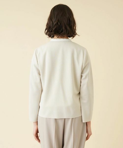 Leilian PLUS HOUSE / レリアンプラスハウス テーラードジャケット | 異素材切替ジップジャケット【ROCHAS Premiere】 | 詳細6