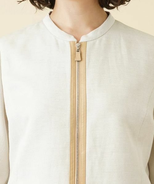 Leilian PLUS HOUSE / レリアンプラスハウス テーラードジャケット | 異素材切替ジップジャケット【ROCHAS Premiere】 | 詳細7