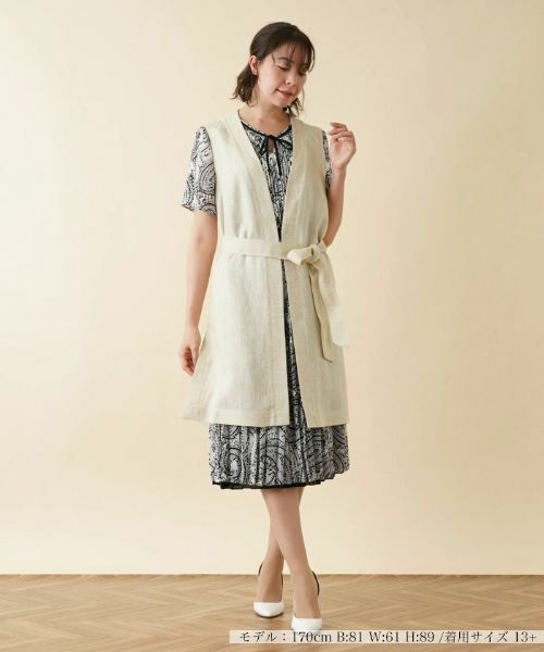 Leilian PLUS HOUSE / レリアンプラスハウス テーラードジャケット | ロングベスト【ROCHAS Premiere】 | 詳細1