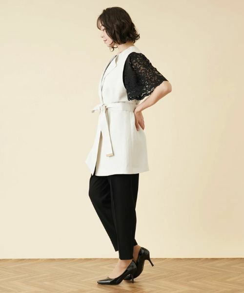 Leilian PLUS HOUSE / レリアンプラスハウス テーラードジャケット | ラペルドロングベスト【ROCHAS Premiere】 | 詳細2