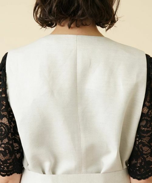 Leilian PLUS HOUSE / レリアンプラスハウス テーラードジャケット | ラペルドロングベスト【ROCHAS Premiere】 | 詳細9