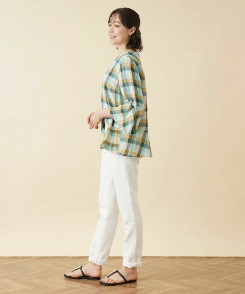 Leilian PLUS HOUSE / レリアンプラスハウス シャツ・ブラウス | チェックオーバーブラウス【ROCHAS Premiere】 | 詳細2