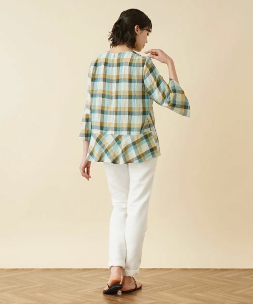 Leilian PLUS HOUSE / レリアンプラスハウス シャツ・ブラウス | チェックオーバーブラウス【ROCHAS Premiere】 | 詳細3