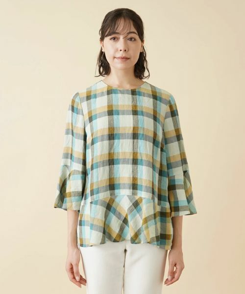 Leilian PLUS HOUSE / レリアンプラスハウス シャツ・ブラウス | チェックオーバーブラウス【ROCHAS Premiere】 | 詳細4