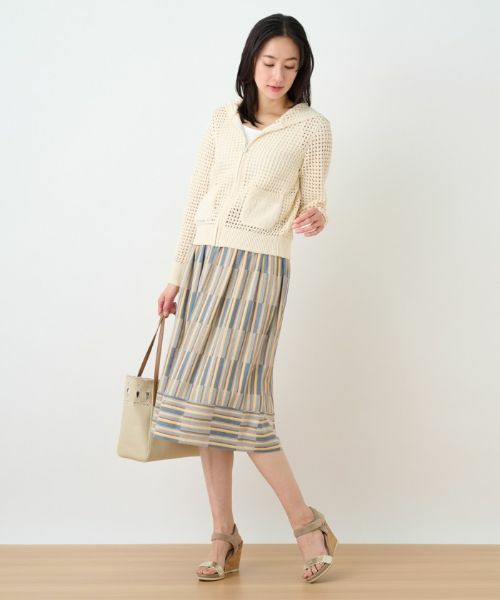 Leilian PLUS HOUSE / レリアンプラスハウス ミニ・ひざ丈スカート | ジャカードギャザースカート | 詳細11