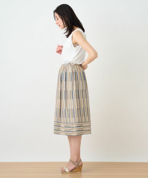 Leilian PLUS HOUSE / レリアンプラスハウス ミニ・ひざ丈スカート | ジャカードギャザースカート | 詳細15