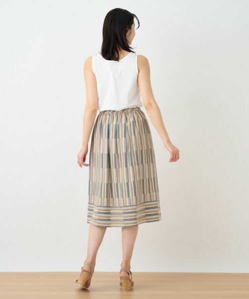 Leilian PLUS HOUSE / レリアンプラスハウス ミニ・ひざ丈スカート | ジャカードギャザースカート | 詳細16