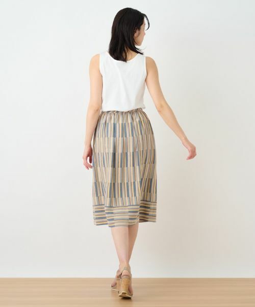 Leilian PLUS HOUSE / レリアンプラスハウス ミニ・ひざ丈スカート | ジャカードギャザースカート | 詳細17