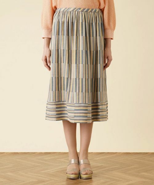 Leilian PLUS HOUSE / レリアンプラスハウス ミニ・ひざ丈スカート | ジャカードギャザースカート | 詳細21