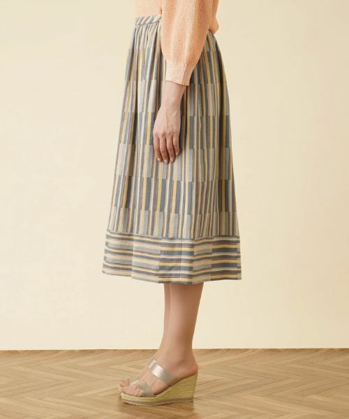 Leilian PLUS HOUSE / レリアンプラスハウス ミニ・ひざ丈スカート | ジャカードギャザースカート | 詳細22