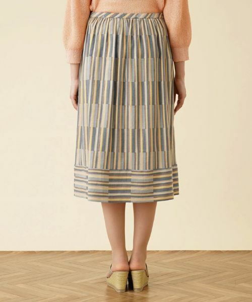 Leilian PLUS HOUSE / レリアンプラスハウス ミニ・ひざ丈スカート | ジャカードギャザースカート | 詳細23