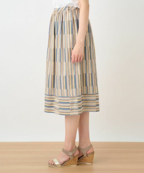 Leilian PLUS HOUSE / レリアンプラスハウス ミニ・ひざ丈スカート | ジャカードギャザースカート | 詳細6