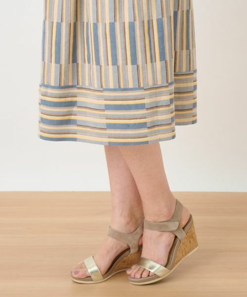 Leilian PLUS HOUSE / レリアンプラスハウス ミニ・ひざ丈スカート | ジャカードギャザースカート | 詳細9