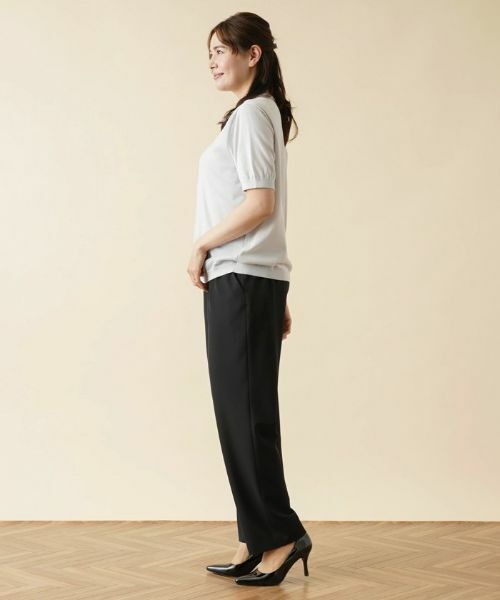 Leilian PLUS HOUSE / レリアンプラスハウス ニット・セーター | ラメラインチュール切替カットソー | 詳細2