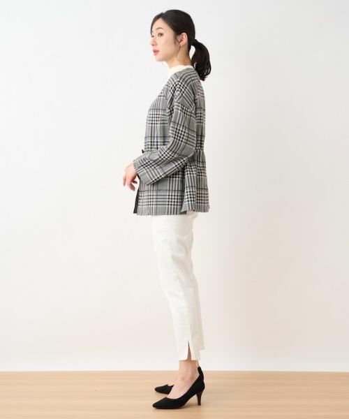 Leilian PLUS HOUSE / レリアンプラスハウス テーラードジャケット | チェックノーカラージャケット | 詳細14