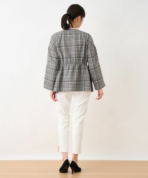 Leilian PLUS HOUSE / レリアンプラスハウス テーラードジャケット | チェックノーカラージャケット | 詳細17