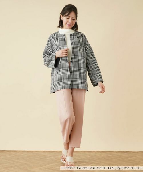 Leilian PLUS HOUSE / レリアンプラスハウス テーラードジャケット | チェックノーカラージャケット | 詳細19