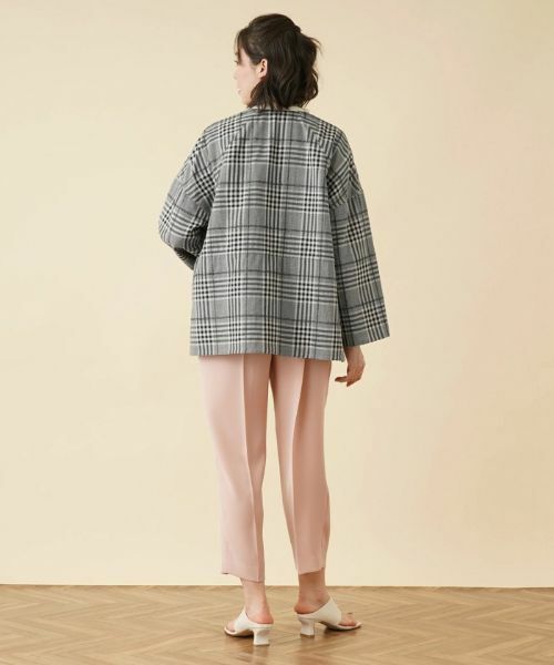 Leilian PLUS HOUSE / レリアンプラスハウス テーラードジャケット | チェックノーカラージャケット | 詳細21