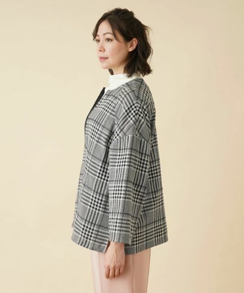 Leilian PLUS HOUSE / レリアンプラスハウス テーラードジャケット | チェックノーカラージャケット | 詳細23