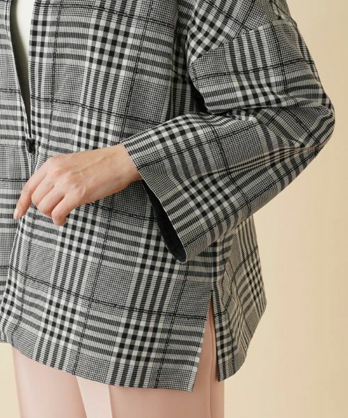 Leilian PLUS HOUSE / レリアンプラスハウス テーラードジャケット | チェックノーカラージャケット | 詳細27