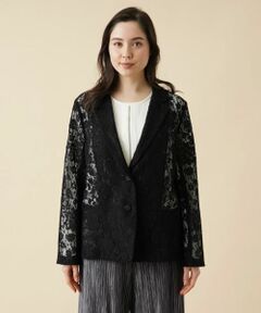Leilian PLUS HOUSE / レリアンプラスハウス テーラードジャケット | レースブレザー【プラス企画】