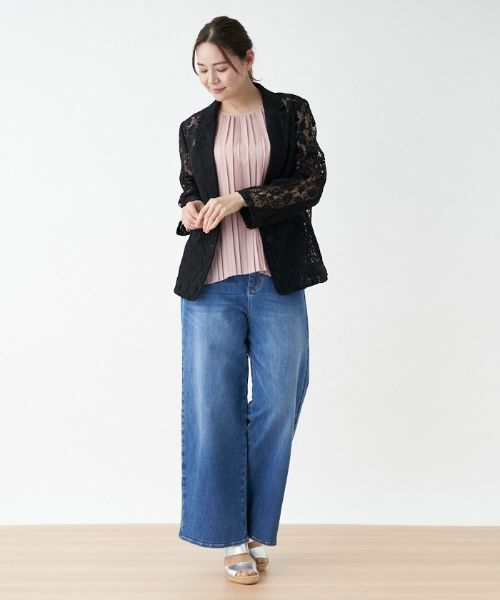 Leilian PLUS HOUSE / レリアンプラスハウス テーラードジャケット | レースブレザー【プラス企画】 | 詳細2