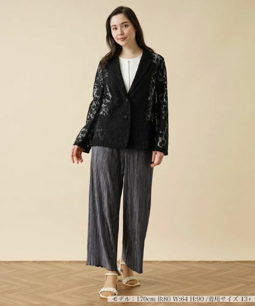 Leilian PLUS HOUSE / レリアンプラスハウス テーラードジャケット | レースブレザー【プラス企画】 | 詳細3