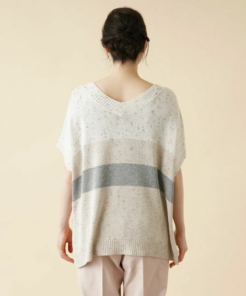 Leilian PLUS HOUSE / レリアンプラスハウス テーラードジャケット | ラメVネックニットベスト【TONET】 | 詳細6