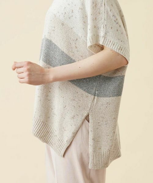 Leilian PLUS HOUSE / レリアンプラスハウス テーラードジャケット | ラメVネックニットベスト【TONET】 | 詳細9