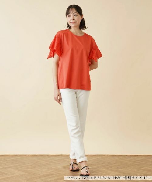 Leilian PLUS HOUSE / レリアンプラスハウス カットソー | レーススリーブカットソー【プラス企画】 | 詳細2