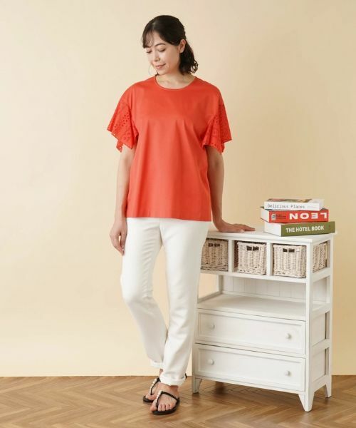 Leilian PLUS HOUSE / レリアンプラスハウス カットソー | レーススリーブカットソー【プラス企画】 | 詳細5